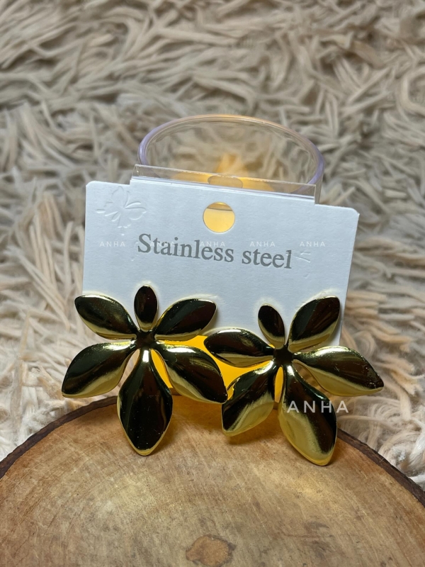 Stainless Steel Flower Earring