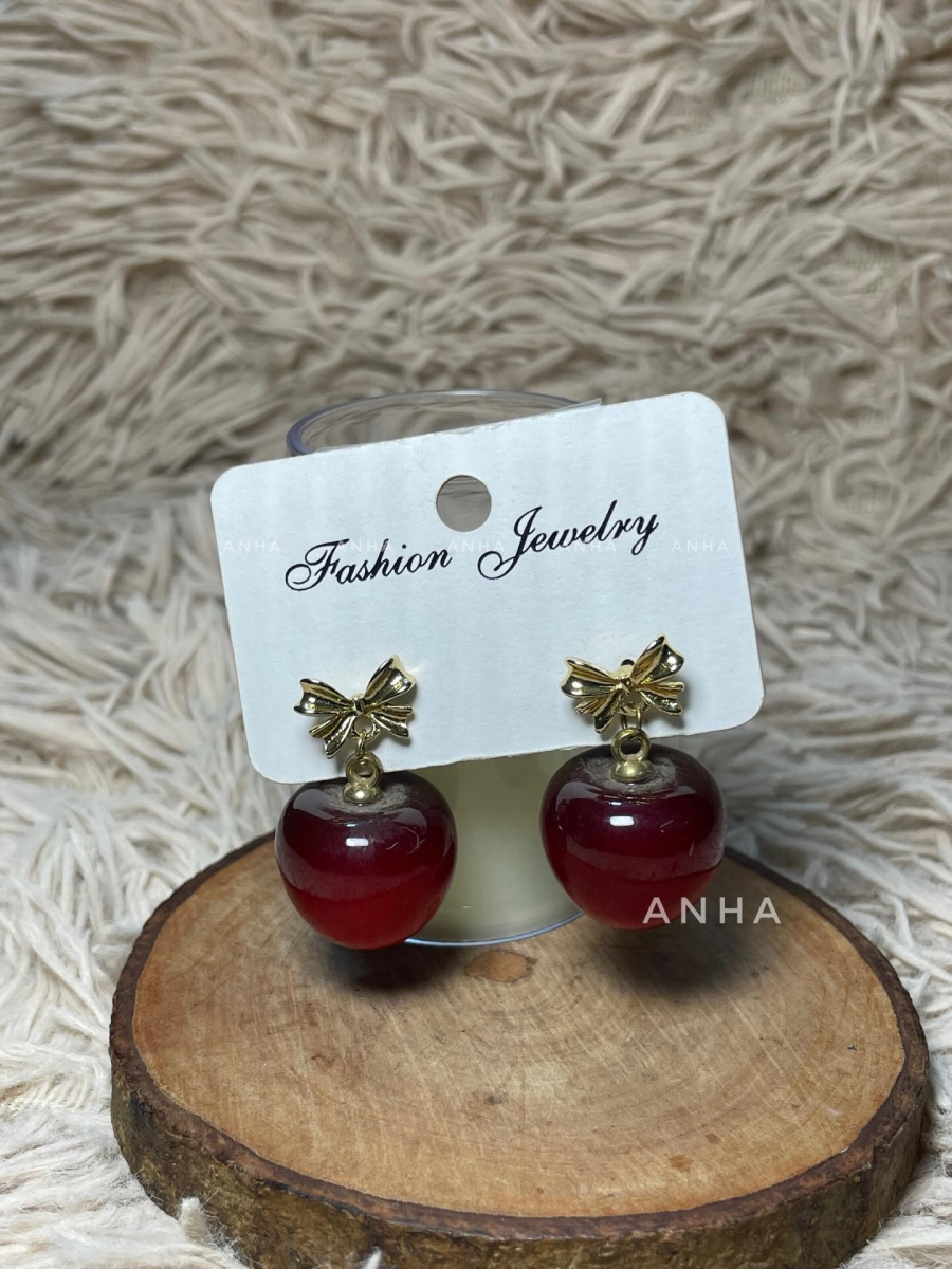 Cherry Bow Earring