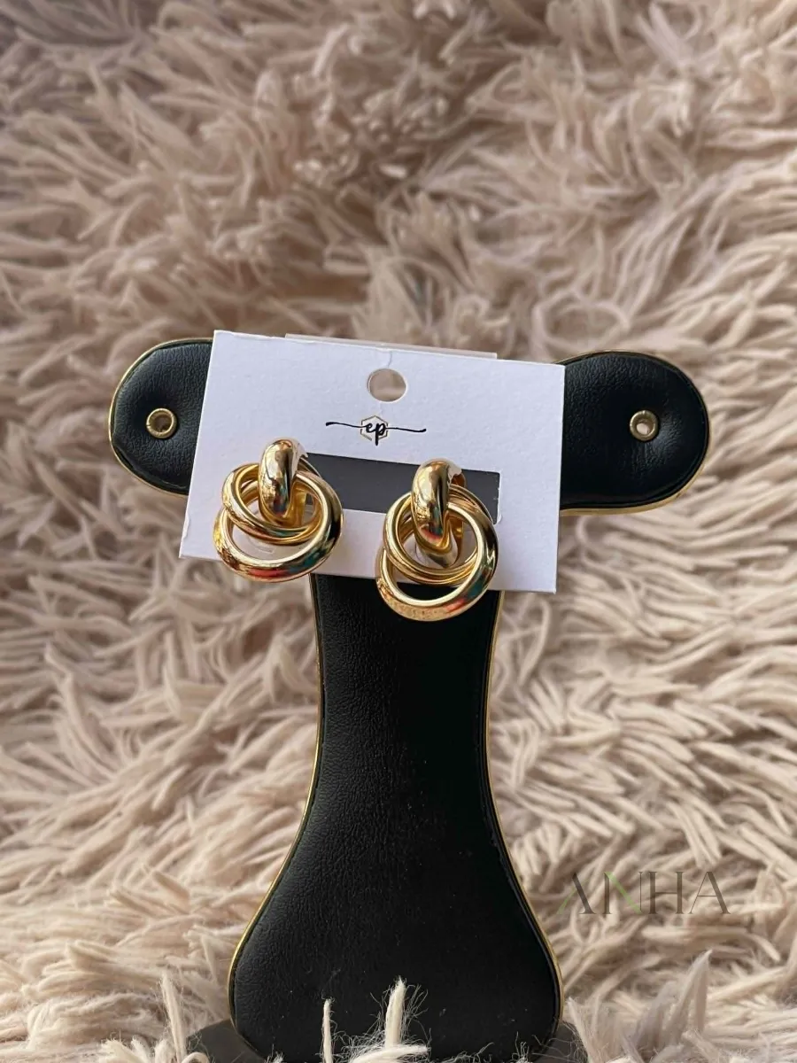 Golden Small Multi Hoop Earring